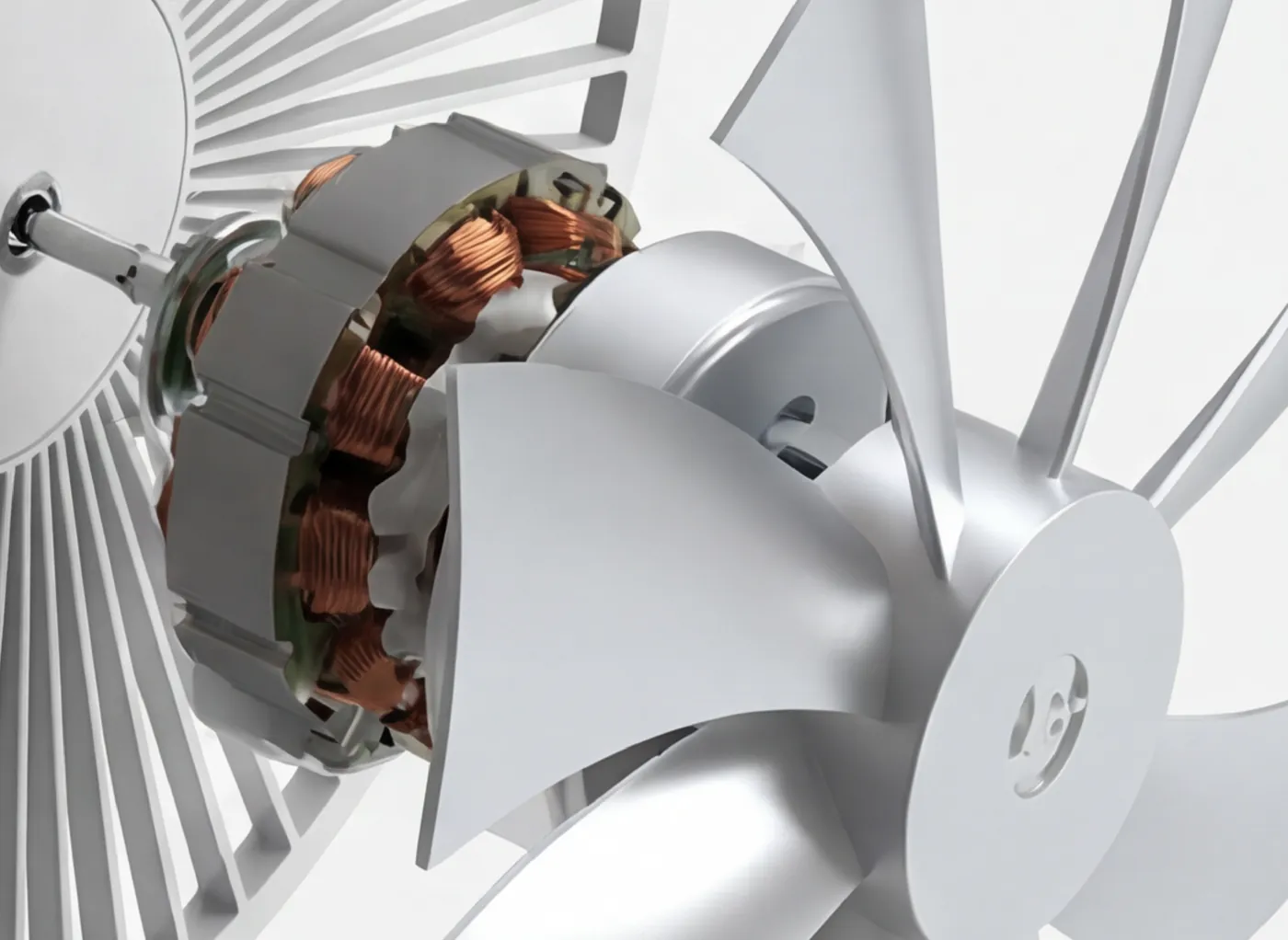 SIMTIFUL fan motor and rotor engineering close-up